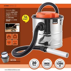 ASPIRADOR DE CENIZA 1200W INOX DICOAL - Imagen 1