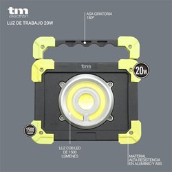LUZ DE TRABAJO 20 W LED RECARGABLE - Imagen 1